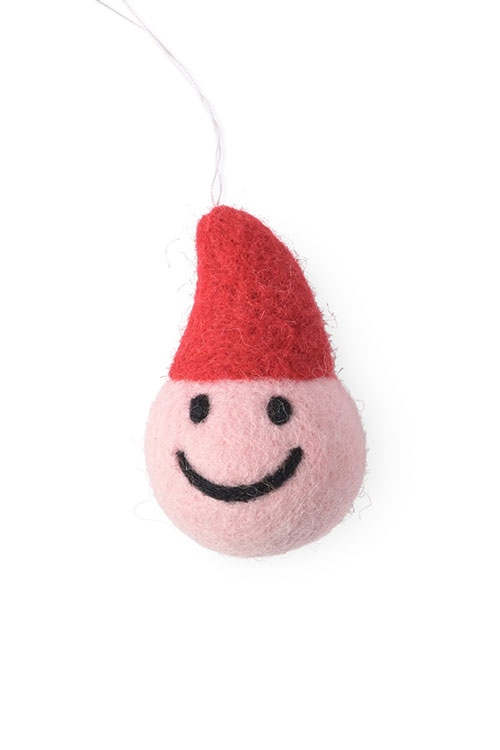 H�nger Smiley Santa RED