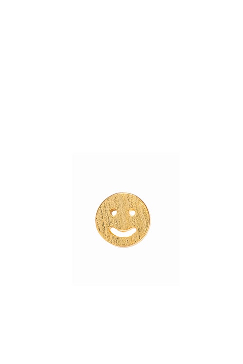 Ohrstecker einzeln Smiley GOLD