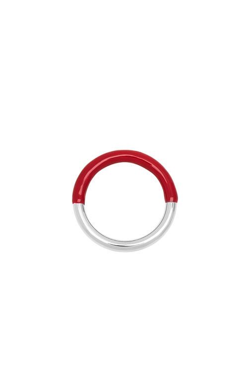 Ring Double Color SILVER PASSION RED