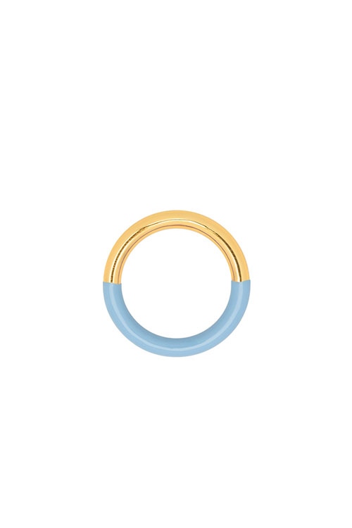 Ring Double Color GOLD LIGHT BLUE