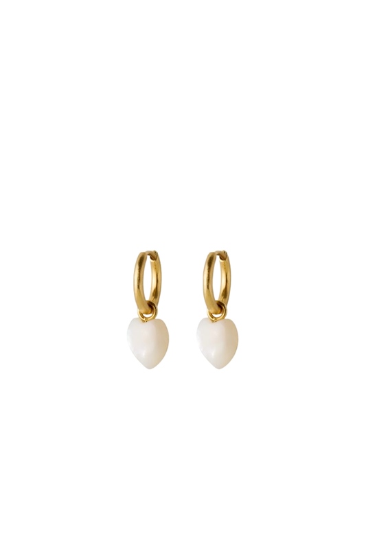Ohrhnger Ocean Heart Huggies 19mm GOLD