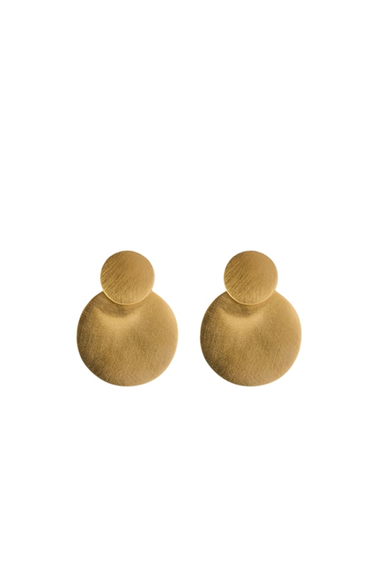 Ohrringe Double Coin 24mm GOLD