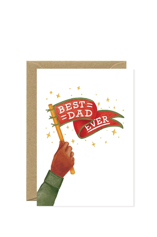 Klappkarte BEST DAD FLAG
