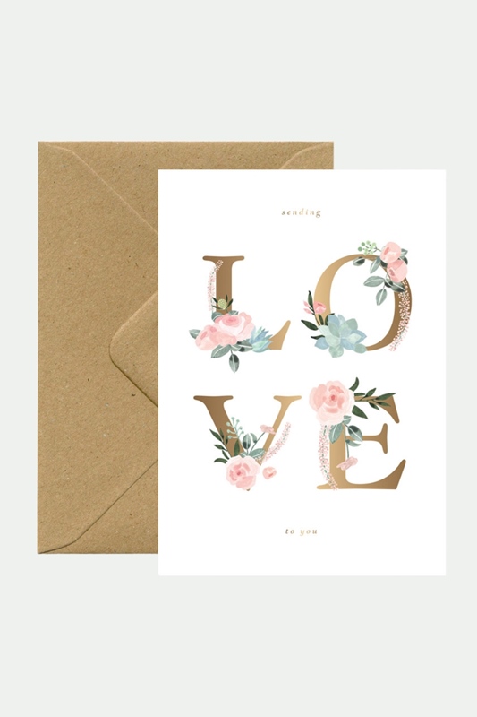 Klappkarte LOVE LETTERS