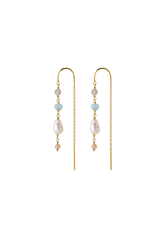 Pernille Corydon - Ohrhnger Mellow Blue 55mm GOLD