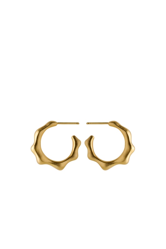 Pernille Corydon - Ohrringe Aqua Hoops 22mm GOLD