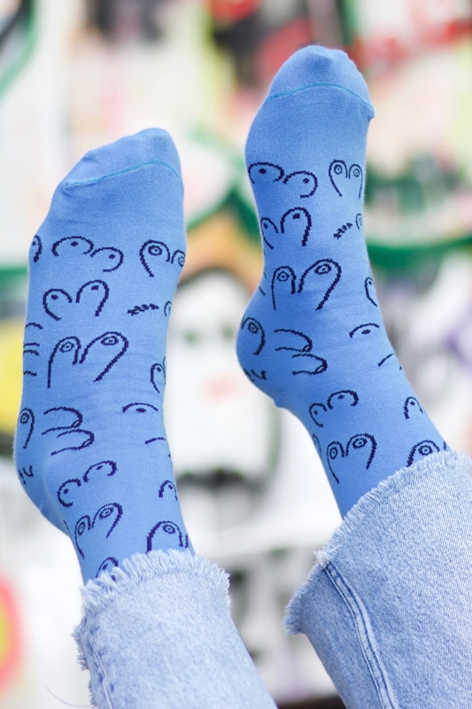 Socken Titties BLUE