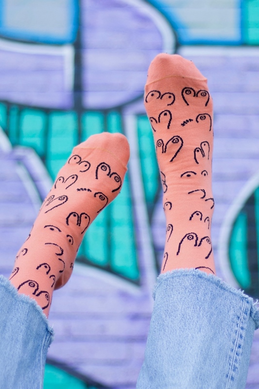 Socken Titties ELECTRIC PEACH