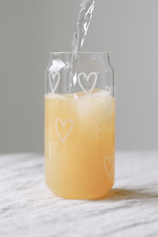 Hohes Trinkglas Herzen