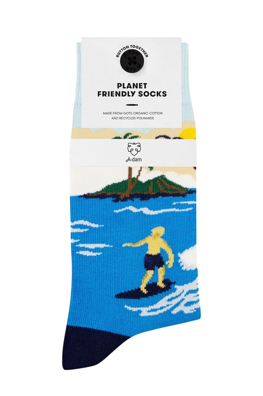 A-dam Socken Blue Surf