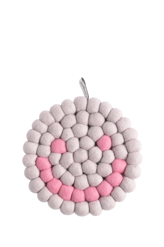 Untersetzer Wolle Smiley BLUEBERRY