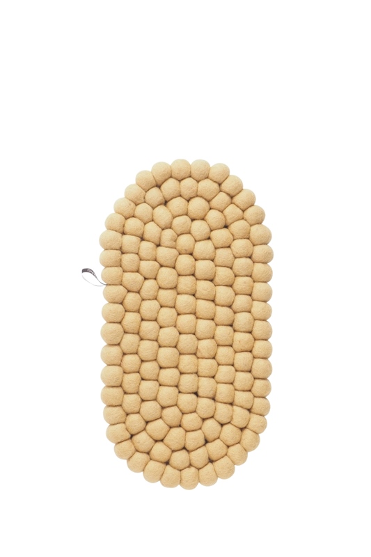 Untersetzer Wolle Oval SAND
