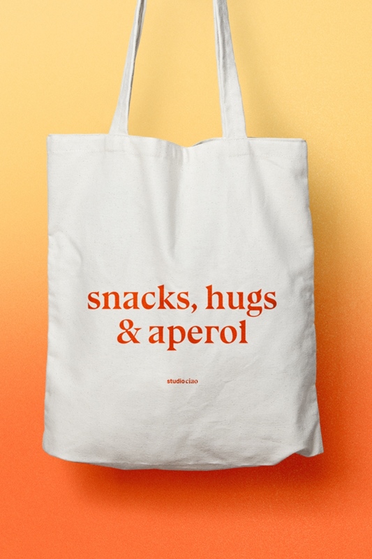 Jutebeutel SNACKS HUGS & APEROL