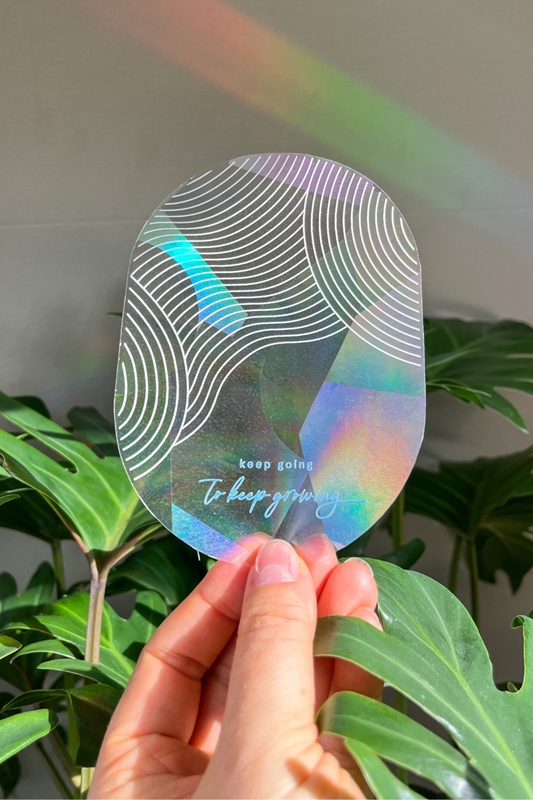 Fenstersticker Regenbogen KEEP GOING