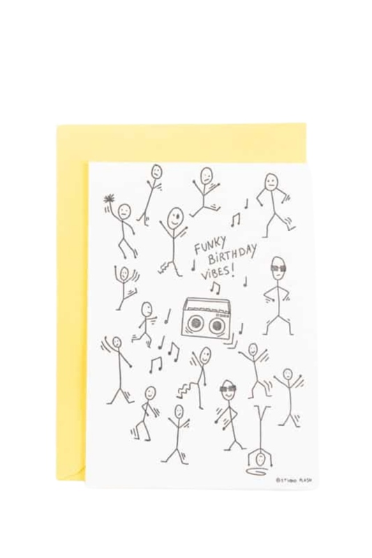Karte mit Umschlag FUNKY BIRTHDAY VIBES