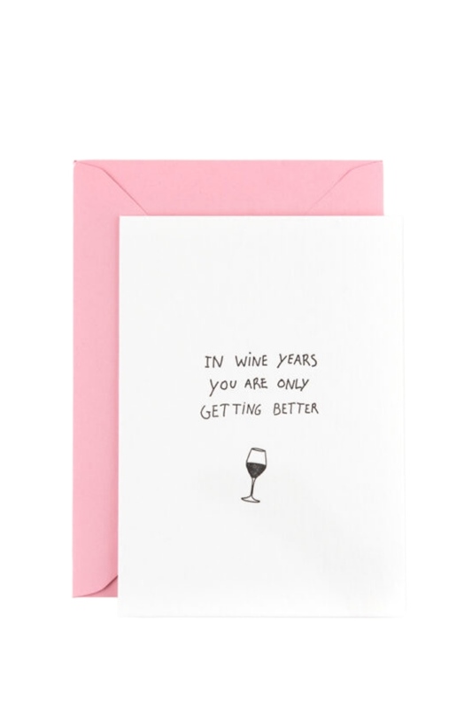 Karte mit Umschlag IN WINE YEARS