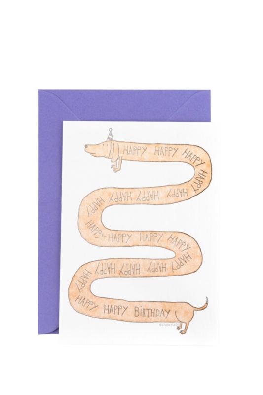 Karte mit Umschlag HAPPY BIRTHDAY DOG