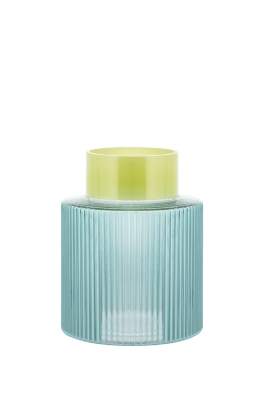 Vase Glas Groove BLUE