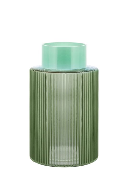 Vase Glas Groove GREEN