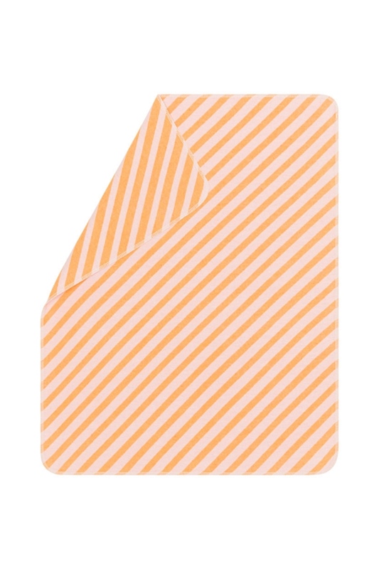 Babydecke Juwel 70x90cm DIAGONALS STREIFEN HELLORANGE