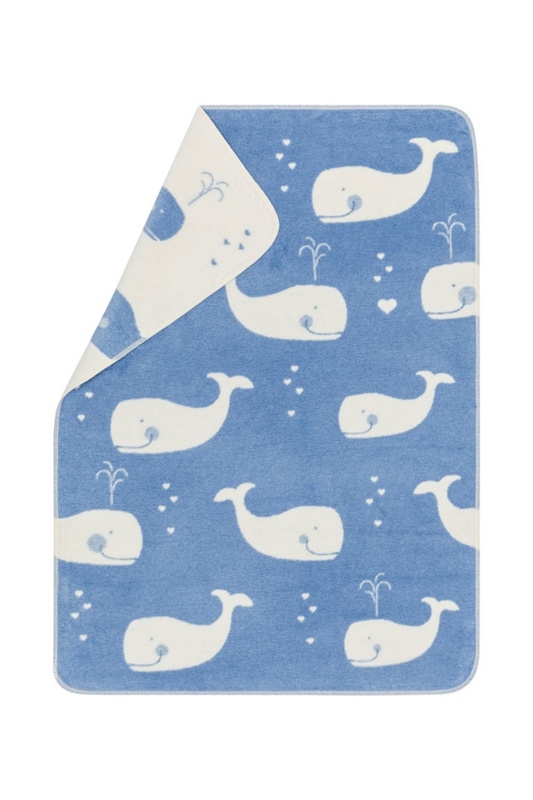 Decke Maja 75x100cm WAL ALLOVER MITTELBLAU