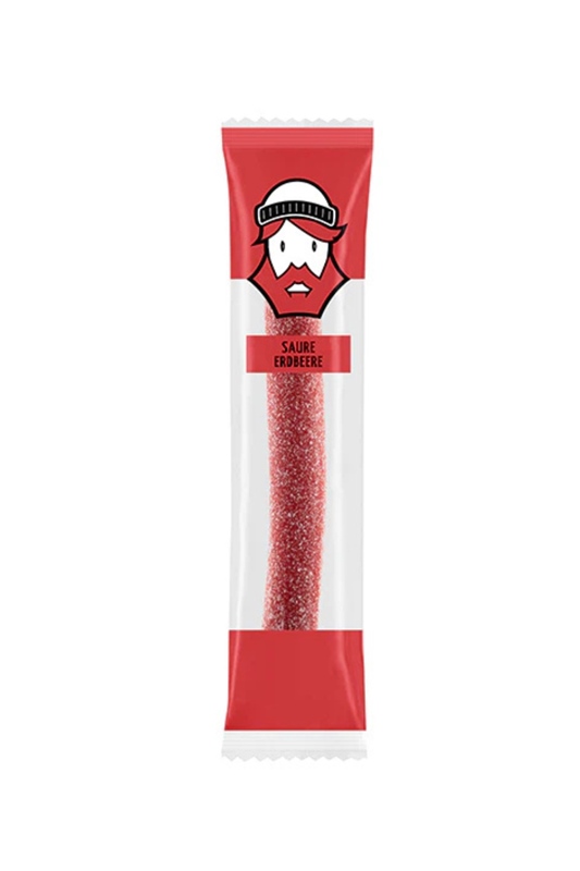 Saure Fruchtgummi Stange ERDBEERE