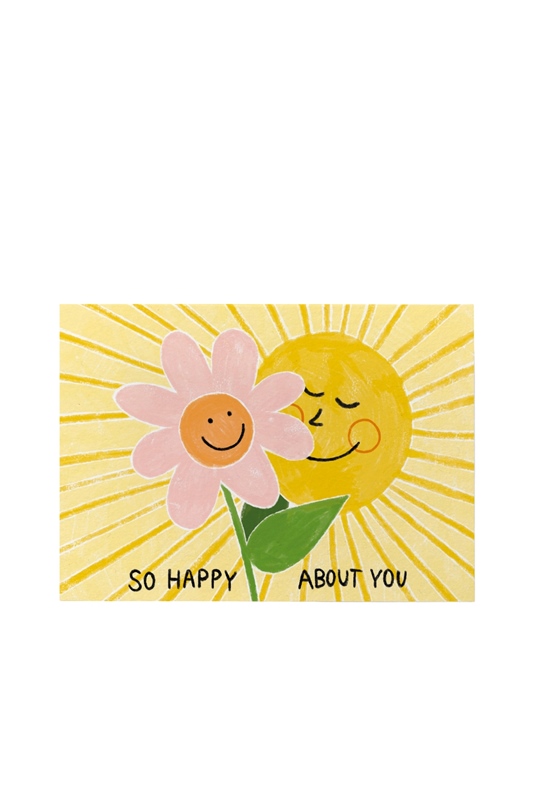 Postkarte SO HAPPY ABOUT YOU