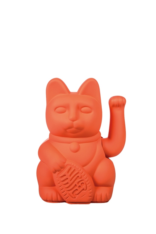 Winkekatze Lucky Cat NEON ORANGE