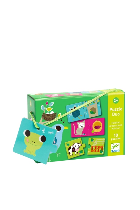 Djeco Puzzle Duo WO WOHNE ICH?