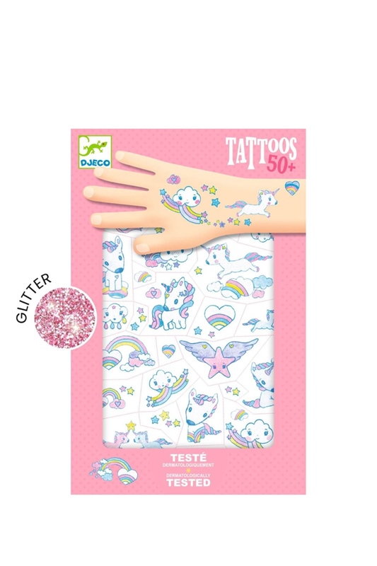 Djeco Tattoos EINHRNER – rosa Glitzereffekt