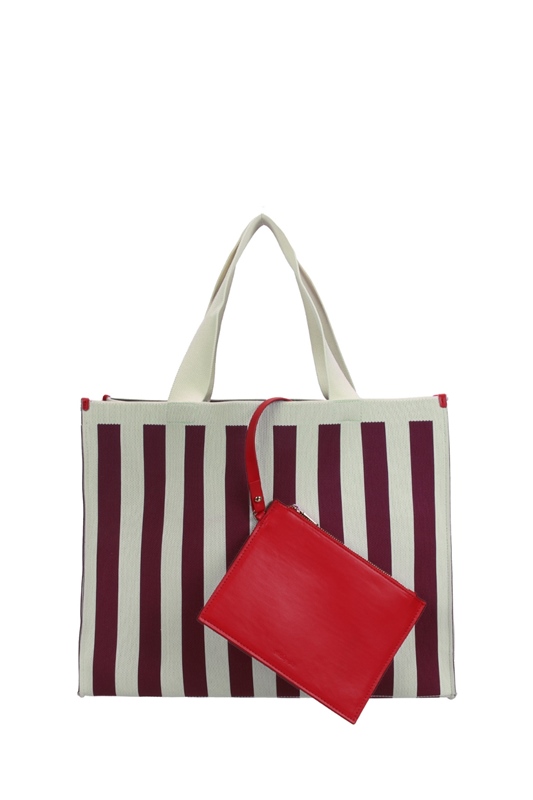 Sticky Sis Club Shopper &bdquo;Knitted Stripes" MIST + FIG