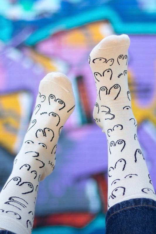 Socken Titties BEIGE