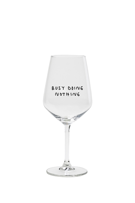 Weinglas BUSY DOING NOTHING