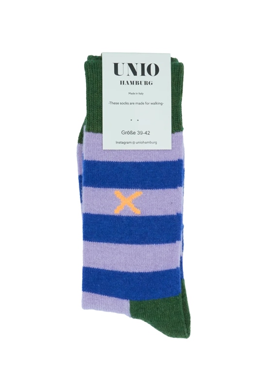 Socken COSY green lavender blue