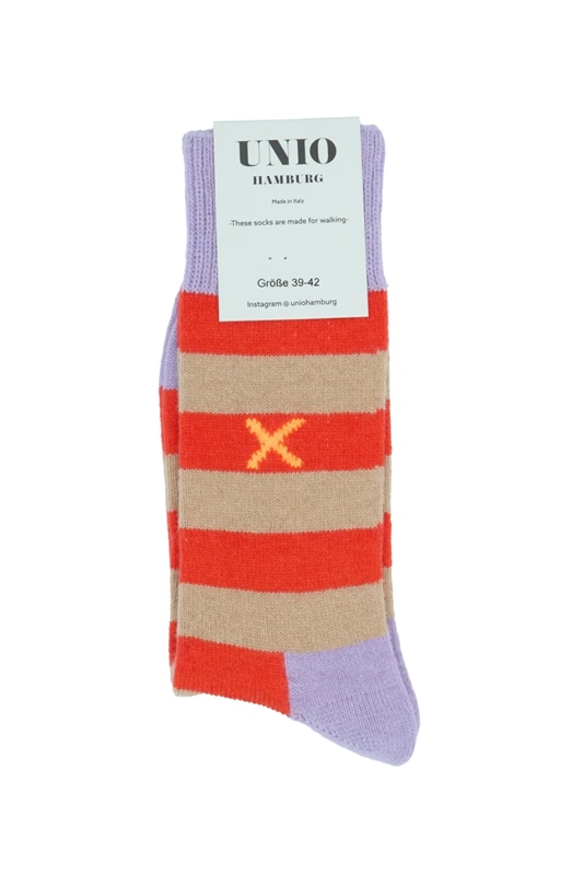 Socken COSY lavender orange toast