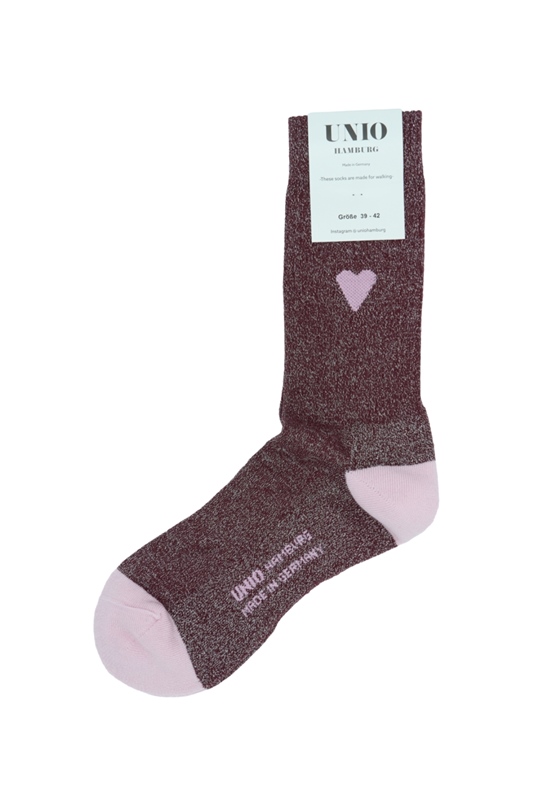 Socken LOVE bordeaux rose