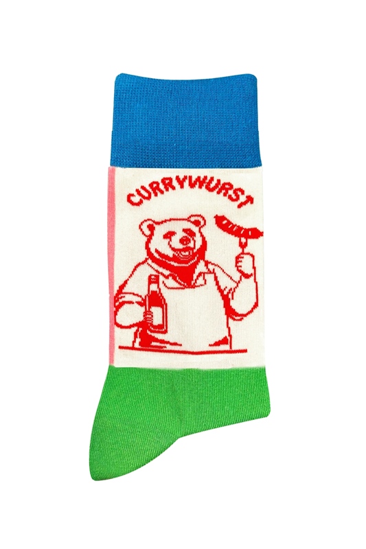 Socken BERLIN BEAR EATING CURRYWURST