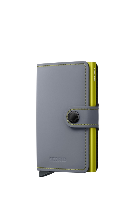 Mini Wallet Matte GREY & LIME