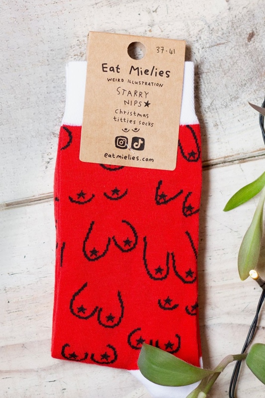 Socken CHRISTMAS Titties RED