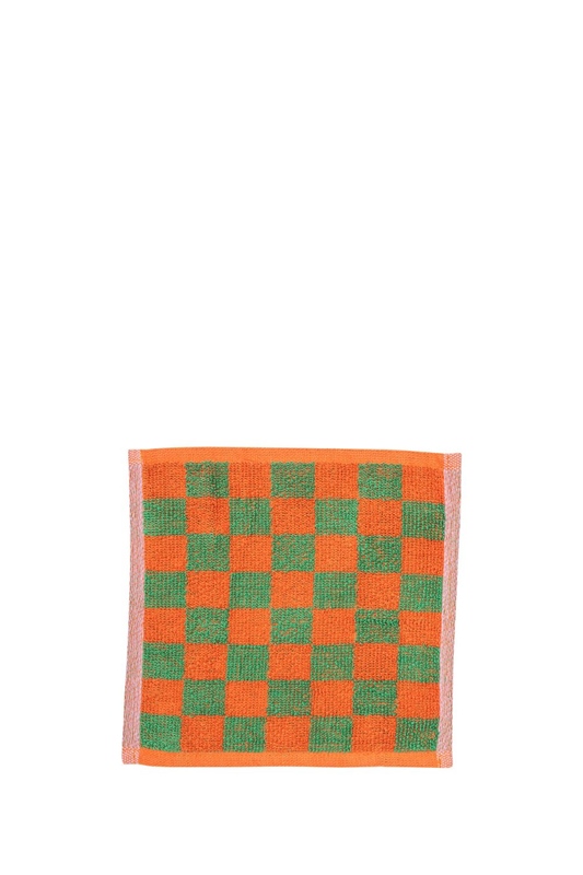 Frottee Abwaschtuch CHECK GR�N ORANGE
