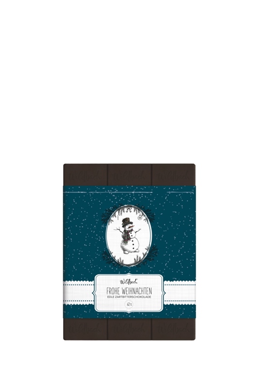 Schokolade FROHE WEIHNACHTEN Edelzartbitter