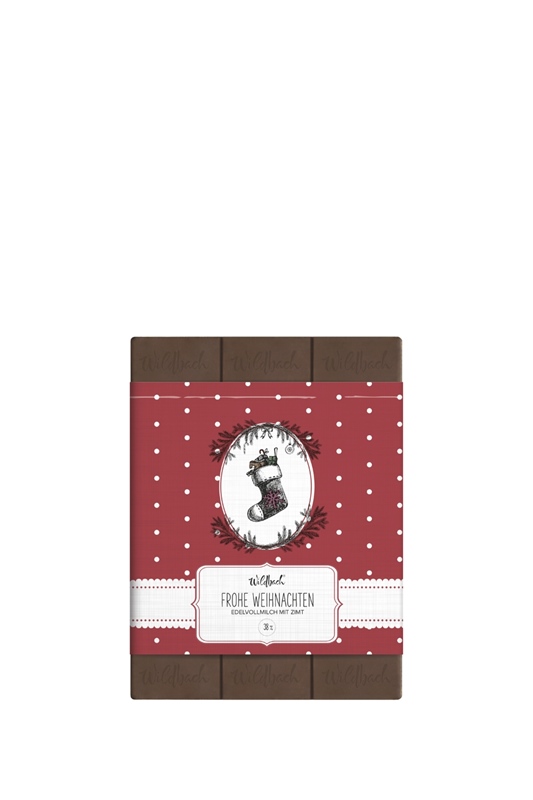 Schokolade FROHE WEIHNACHTEN Zimt