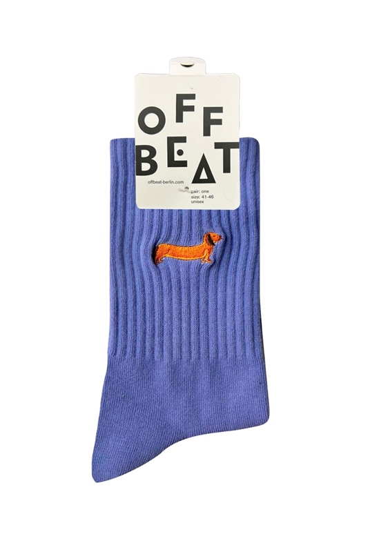 Socken bestickt DACKEL