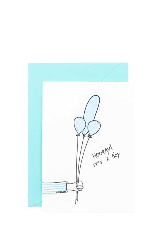 Karte mit Umschlag IT�S A BOY BALLOON