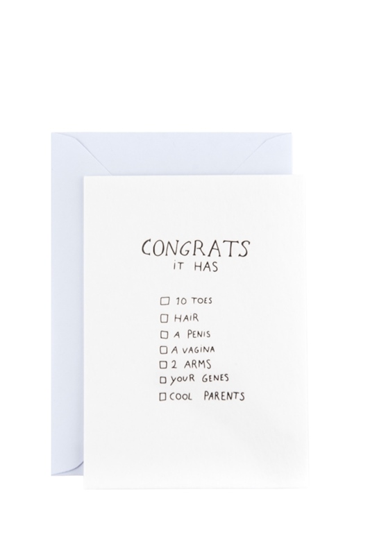 Karte mit Umschlag CONGRATS IT HAS...