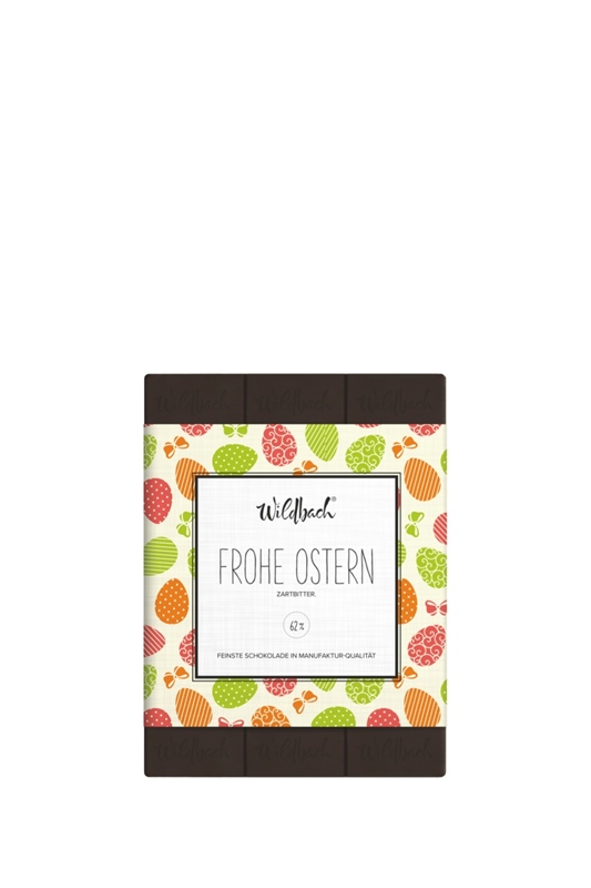 Schokolade FROHE OSTERN Edelzartbitter