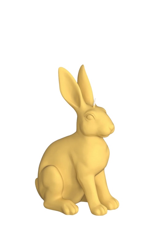 Hasenkerze Samt ZITRONE