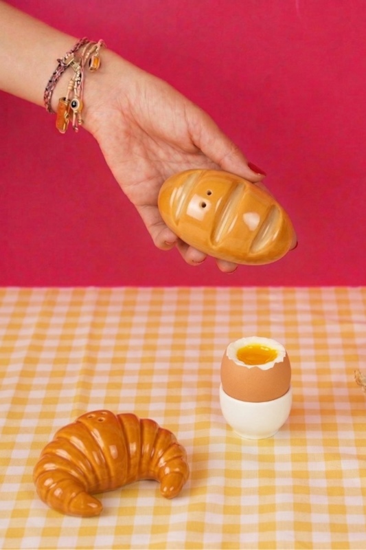 Salz- und Pfefferstreuer Croissant & Baguette