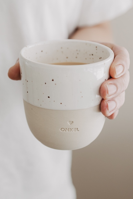 Steingut Becher Onkel