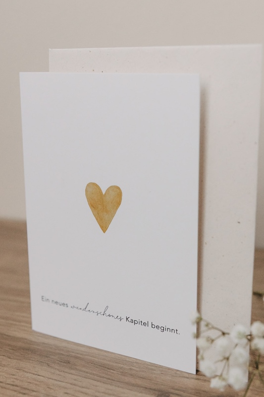 Klappkarte HERZ gold